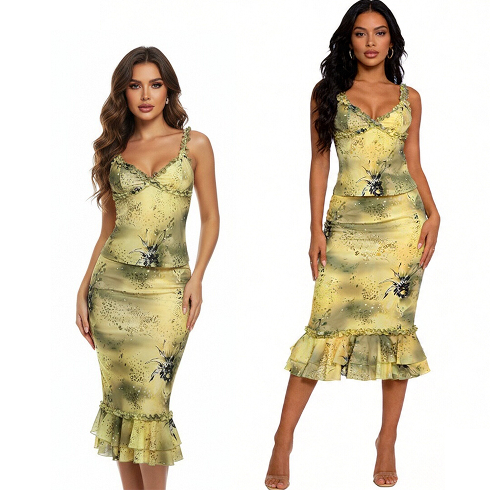 Women's Dress 2 Piece Floral P - Midi Skirt Floral recension och pris
