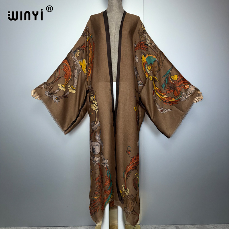 WINYI Africa Boho Kimono Maxi  - Cover Up Kaftan recension och pris